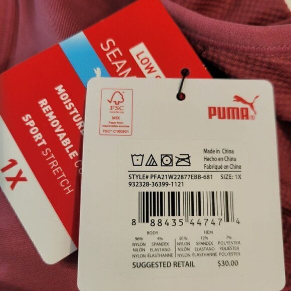 PUMA Low Support Seamless Sports Bra (Size 1X) - Picture 4 of 5